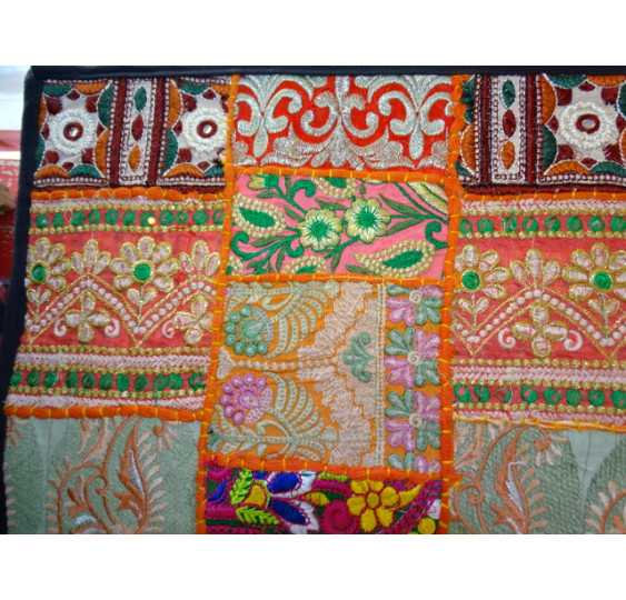 hoes 40x40 cm in oude Gujarat stoffen - 482