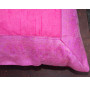 federa cuscino 60x60 rosa confetto con bordo in broccato