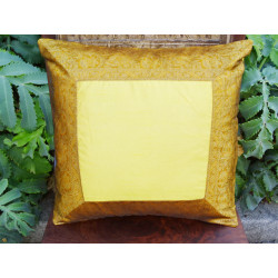 cushion cover 40x40 Yellow border brocade