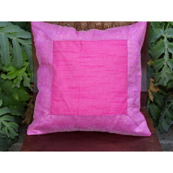 Kissenbezug 40x40 rosa Süßigkeiten taffetas bord brokat