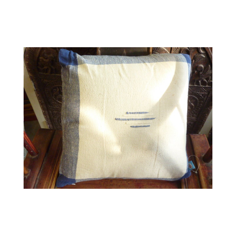 Almohadones de 40x40 cm fuera del blanco / azul / azul ultramar coser