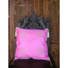cushion cover leafs golds (pink pink) 40x40