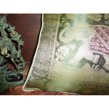 copertine de cuscino   1 elefanti 40x40 cm vert