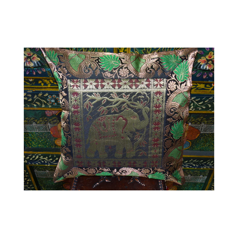 Funda de almohada 60X60 cm impresa con kashmeer multicolor