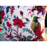 Kissenbezüge 40x40 cm aus weißem Samt mit Paradiesvogel