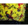 Fluwelen hoezen met gele paradijsvogel in 60X60 cm