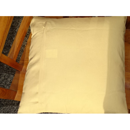 cushion cover Mandala border brocade white