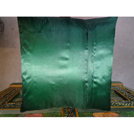 Fundas de colchón mandala verde oscuro borde brocado - 2