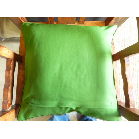 Housse de coussin carré froisé vert 40x40 cm
