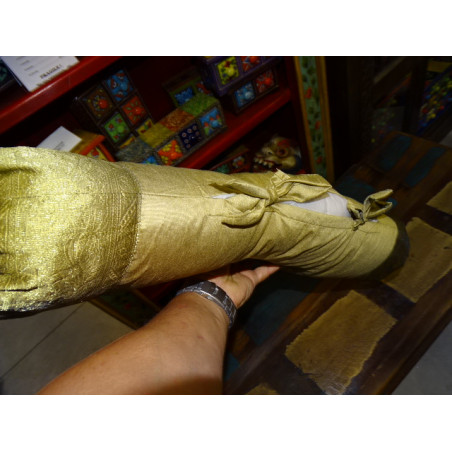 Lona de brocado de oro de 60 x 14 cm (delgada)