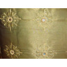 Cushion cover 40X40 arabesques miroirs green bronze