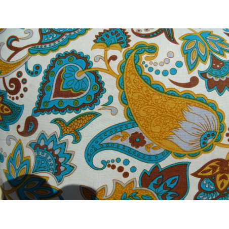Cuscino in 40X40 cm con kashmeer cioccolato turchese e beige