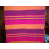 Funda de cama india KERALA en color fucsia, violeta y naranja