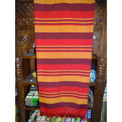KERALA Indiaas bedovertrek in bruin, rood en oranje kleur