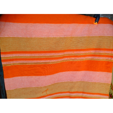 Indian KERALA bedspread in pink, orange and beige 260 x 240 cm