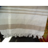 Indian bedspread KERALA in ecru and beige color 260 x 240 cm