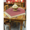 table covers taffetas brocade 110x110 cm brown