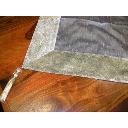 manteles taffetas brocado 110x110 cm grise