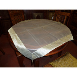 Tischdecken vorhang brokat 110x110 cm weißhe