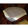 Doorschijnende tafelkleden van brokaat 110x110 cm wit