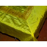 Geel tafelkleed en brokaatrand 150x150 cm