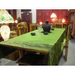Tischdecken taffetas brokat 150x225 cm vert