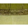 gele tafelloper en brokaatrand 165x45 cm