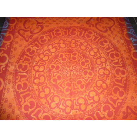 Wandbehang Baumwolle round sanscrit lila und orange