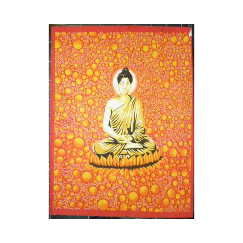 Boeddha oranje en rode bubbels