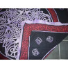 Katoenen stropdas met paarse en zwarte Keltische patronen