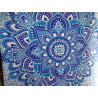 Katoenen wandkleed 220 x 200 cm met blauwe lotusbloem