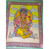 Katoenen wandkleed of bedsprei met Ganesh in meditatie