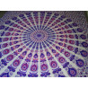 Cotton Wandbehang mit Buntglas und Cashmere lila Farbe