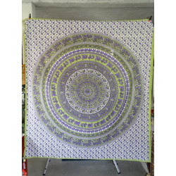 Tapestry Baumwolle Patchwork Elefant lila und orange