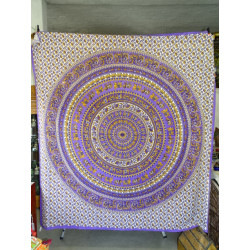 Tapestry Baumwolle Patchwork Elefant lila und orange