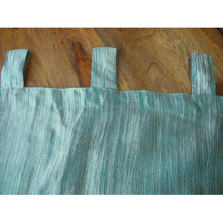 cortinas de organza turquoise froissé
