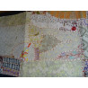 Cabecero de telas recicladas antiguas - pieza única 180x45 - N ° 30