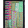Cabecero de telas recicladas antiguas - pieza única 185x43 - N ° 390
