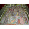 Gray bed set with patchwork