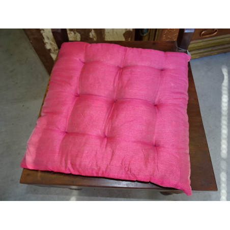 Stoelkussen 40x40cm roze brokaatranden