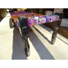Long banc indien avec assise en cordage ficelle multicolor - 3