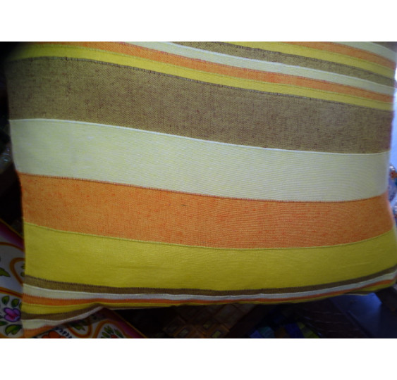 Kissenbezug Kerala 60x60 cm gelb, orange und taupe