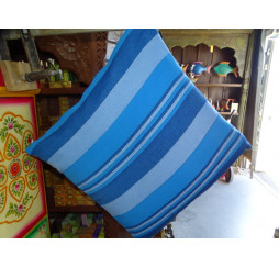 Housse de coussin kerala 60X60 cm turquoise et 2 bleus