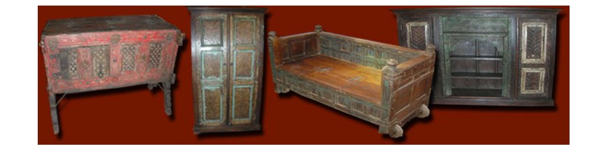 Indian old and new furniture, textiles and interior decoration india.